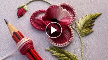 Glamorous flower design with new ideas|hand embroidery tutorial|kadhai design