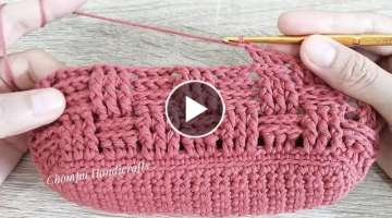 Tutorial crochet​ bag​ -​ Basket​ weave stitch​