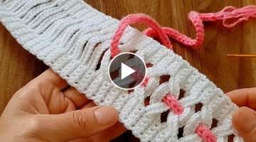 Wow SUPER ESAY AMAZING KNİTTİNG CROCHET bandana blanket making