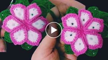 3D CROCHET FLOWER PATTERN KNIT.. Crochet Flower blanket shawl knitting motif model..????????????