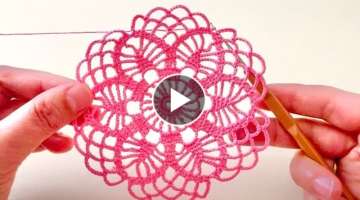 WONDERFUL COLOUR Crochet Table Runner Bedspread Motif