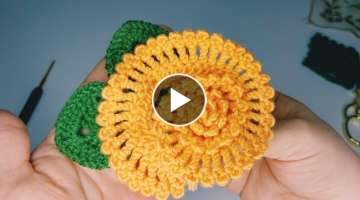 How to knit a dahlia flower? // Free Crochet Flower ????