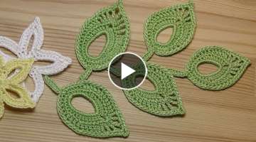 Как связать простой листик крючком - Easy To Crochet Leaf