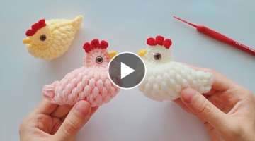 Crochet Cuckoo Chicken: The chick with jujube needle is more charming 
