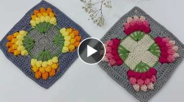 tığ işi çiçek buketi motif modeli #crochet yeni motif örnekleri