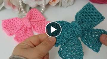 Crochet Bow Making / Easy bow clasp making ????How to make a bow tie?