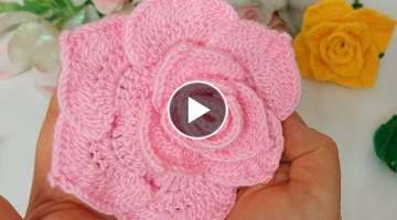 ✅️Decorative Rose Making //crochet Rosa I made a rose for the first time