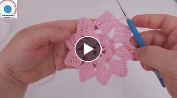 Great ! ????????very easy tunisian flower making stepsYou will love this crochet stitch.
