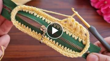 Wow! How to make crochet very easy money gold jewelry wallet / Para altın takı cüzdanı örme.