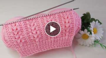 İki şiş kolay örgü model anlatımı ✅crochet knitting