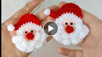 how to make crochet santa claus -- christmas decorations -