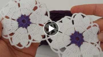 Stylish and Elegant Crochet Lace Motif stitch /#knittingcrochet