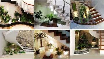 Gorgeous under stair garden decoration ideas