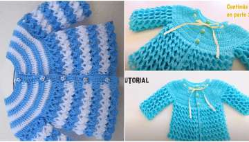 Very Easy Crochet Baby Cardigan / 0-1 years old